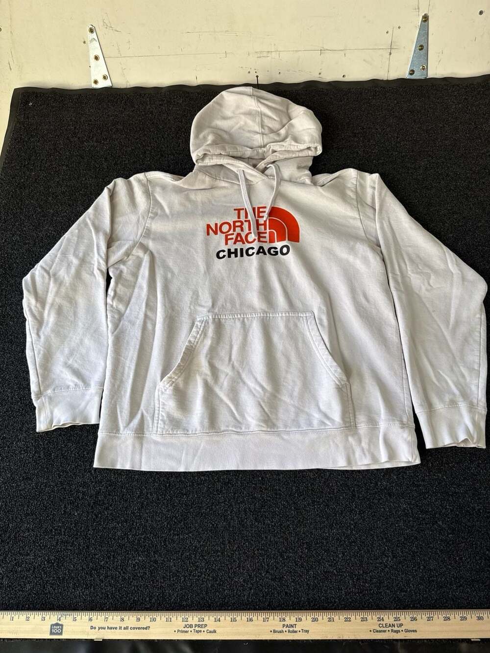 The North Face Chicago Graphic Pullover Hoodie White Men's Size Large